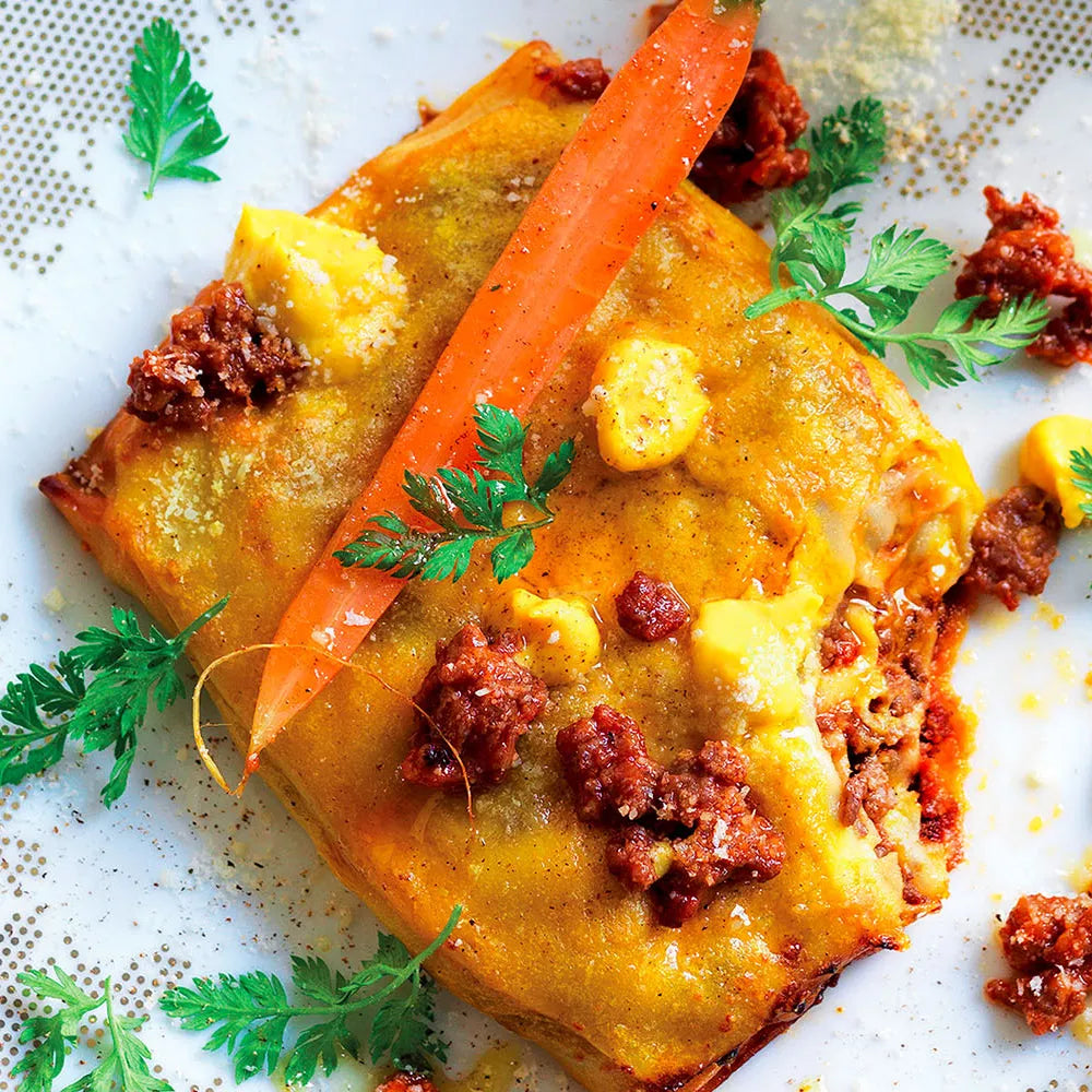 Lasagne con ragù di salsiccia - Lasagne with luganega sausage  (Serves 2)