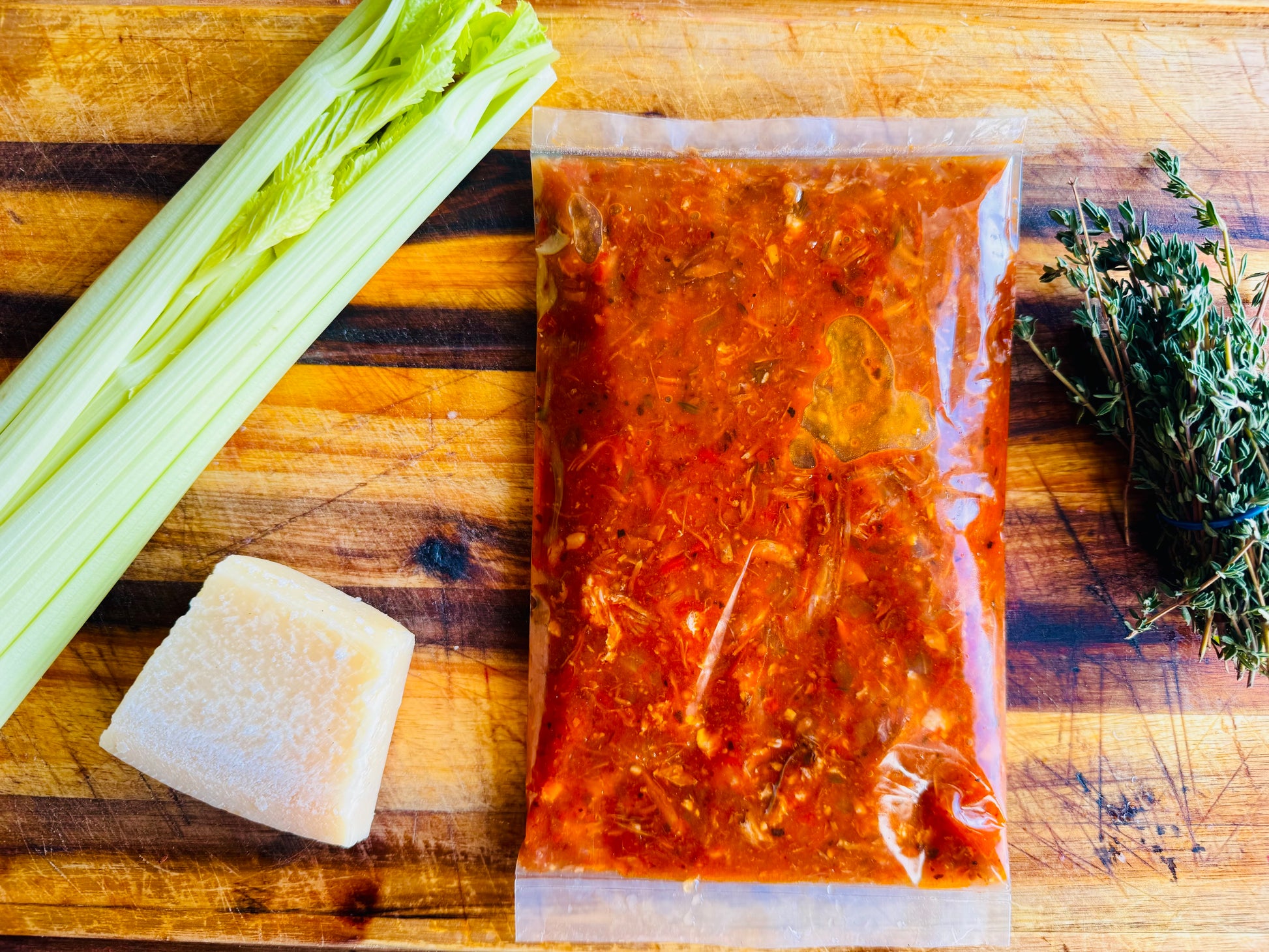 Flayvr Cooking Kit with Spiced Sauce, Fresh Celery, Thyme, and Parmesan Cheese for Flavorful Meals