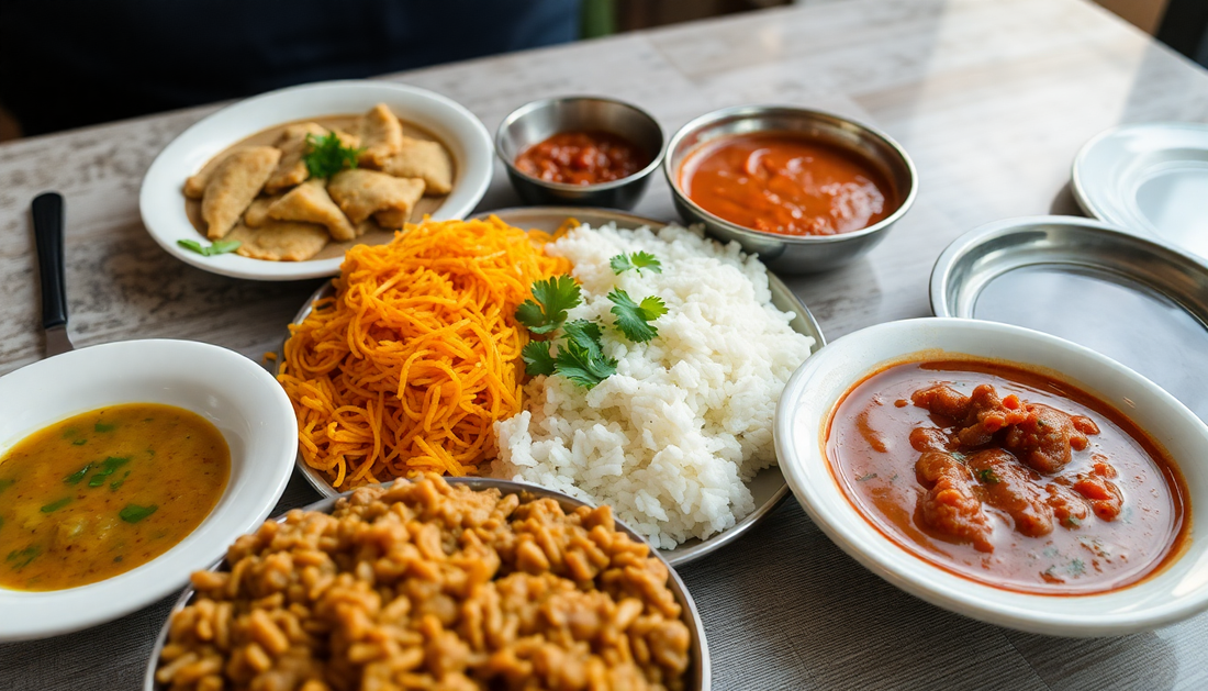 indian food on table
