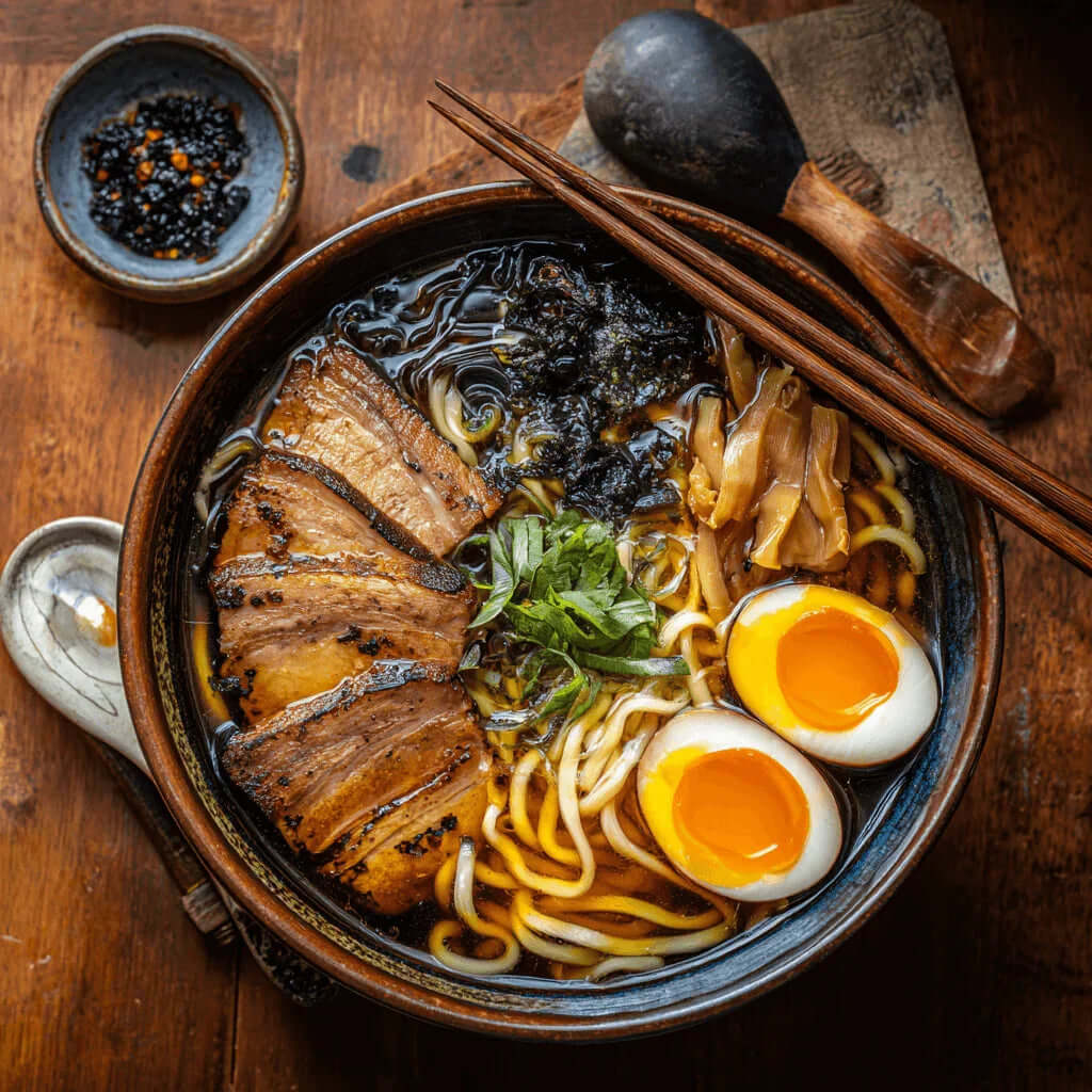 Black Garlic Miso Broth with Cordyceps Elixir - brain fog clearing nootropic NutraSoup