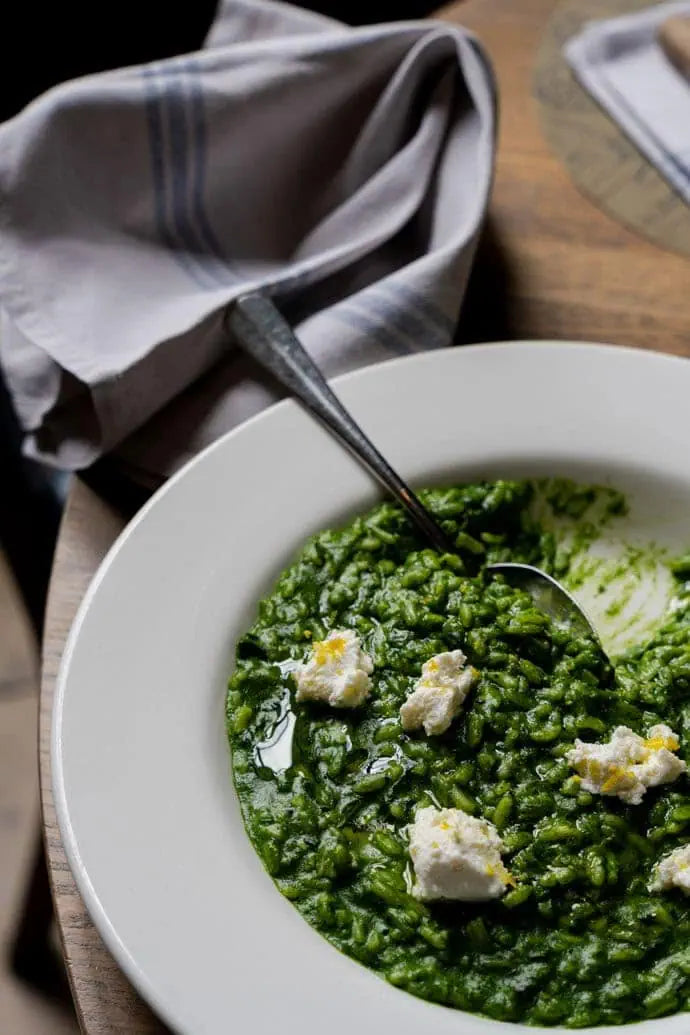 Wild Garlic Risotto with Spinach