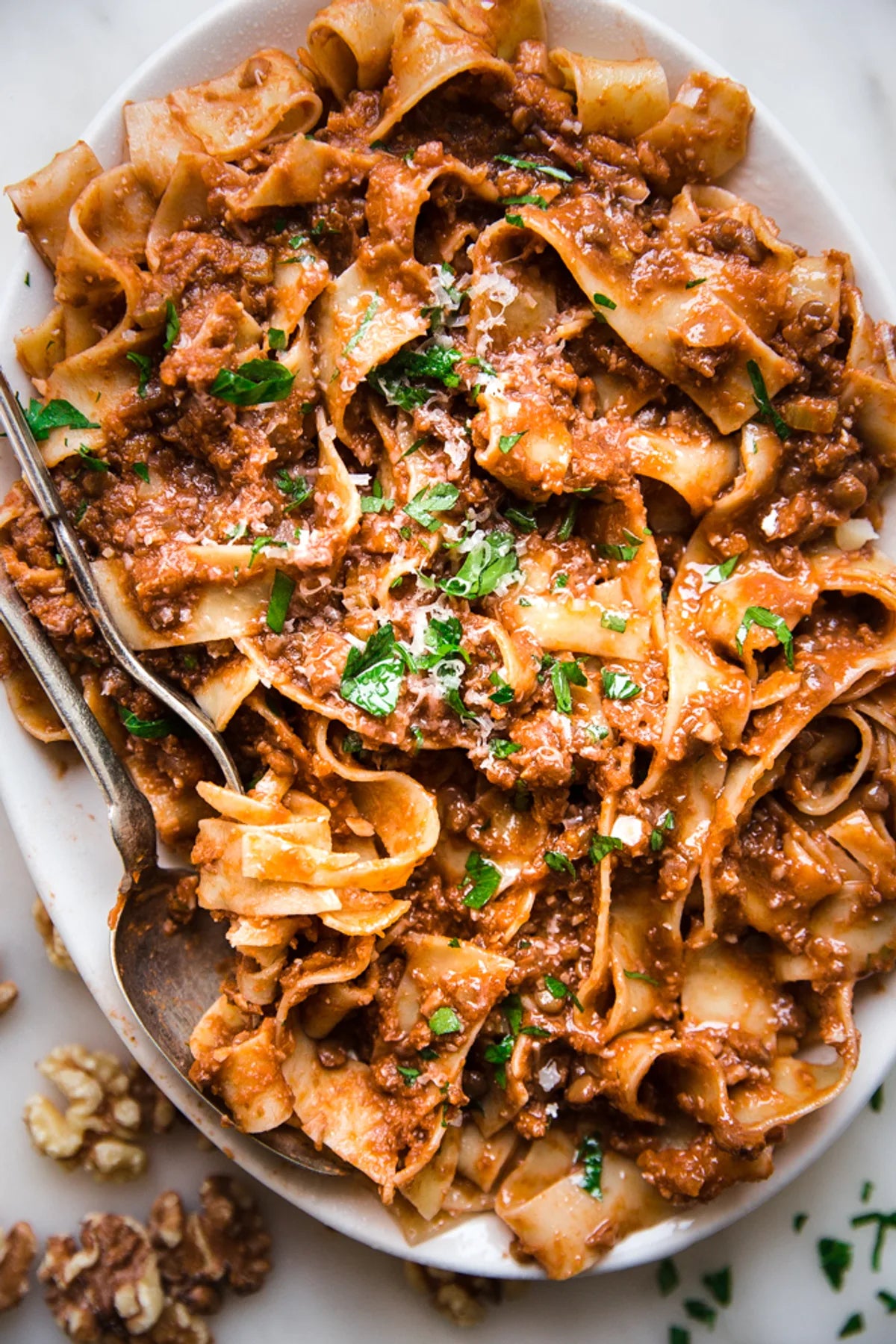 Walnut and Lentil Bolognese