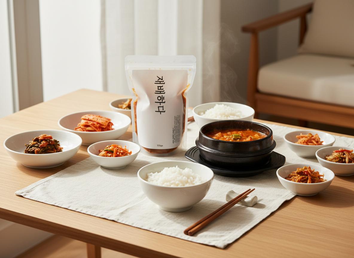 Bok choi kimchi served in a bowl — probiotic gut health food high in Vitamin A