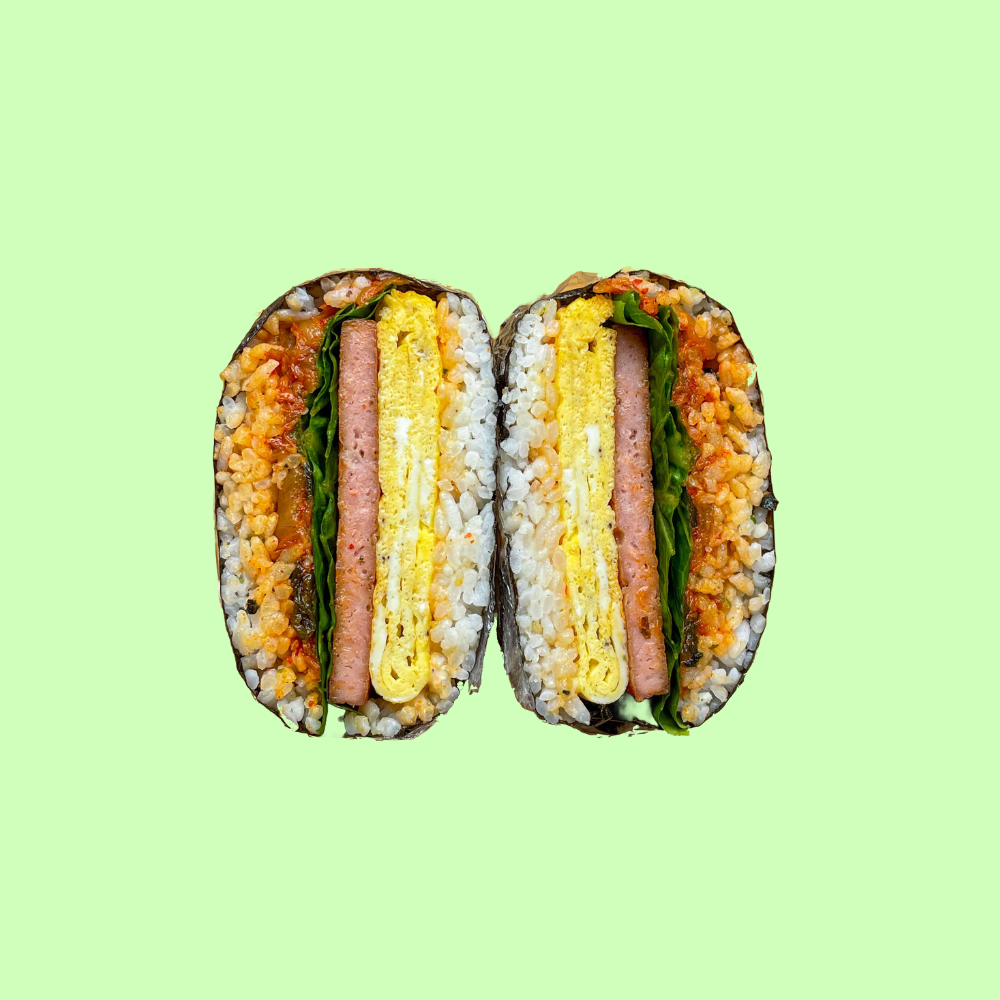 Spam Kimbap Onigirazu -  Serves 2 or 1 Greedy Human